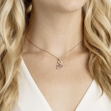 
                        
                          Load image into Gallery viewer, Swarovski Women's Dazzling Swan Necklace, Blue Crystals, Pink Crystals - JOY2ESpree
                        
                      