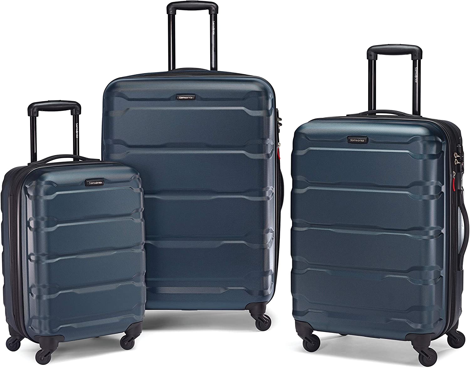 Samsonite Omni PC Hardside Expandable Luggage with Spinner Wheels, Black, Carry-On 20-Inch
