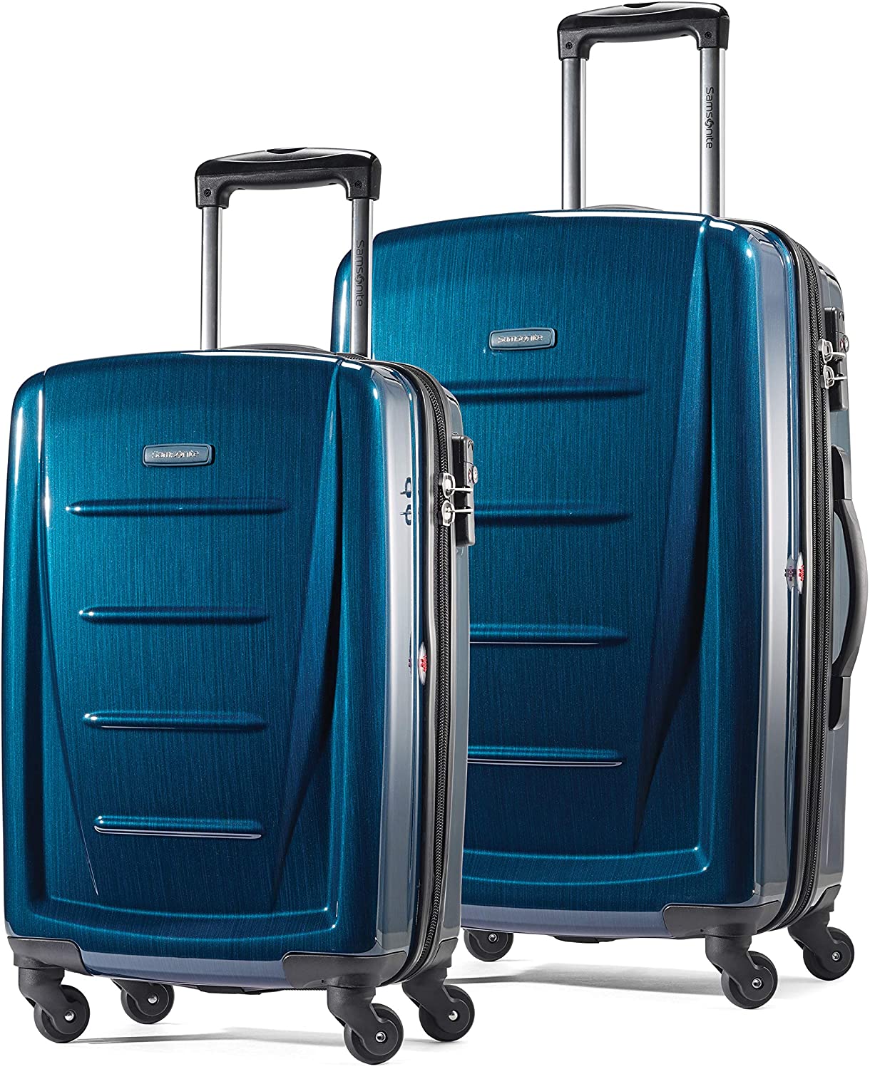 Samsonite Winfield 2 Hardside Expandable Luggage with Spinner Wheels, Charcoal, Checked-Large 28-Inch