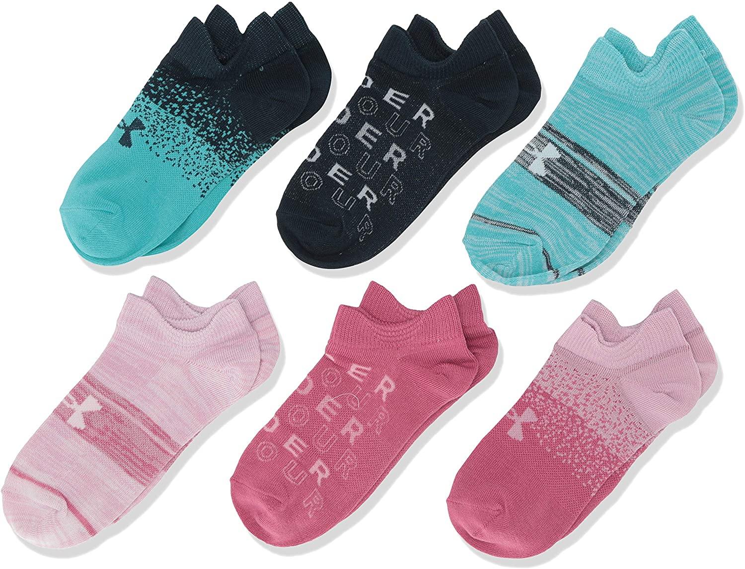 Under Armour Youth Essential 2.0 No Show Socks, 6-Pairs