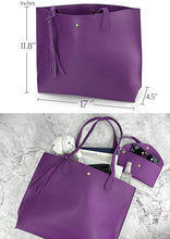
                        
                          Load image into Gallery viewer, Minimalist Clean Cut Pebbled Faux Leather Tote Womens Shoulder Handbag
                        
                      