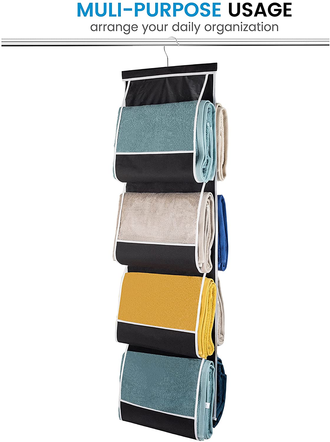 Zober Hanging Purse Organizer For Closet Clear Handbag Organizer