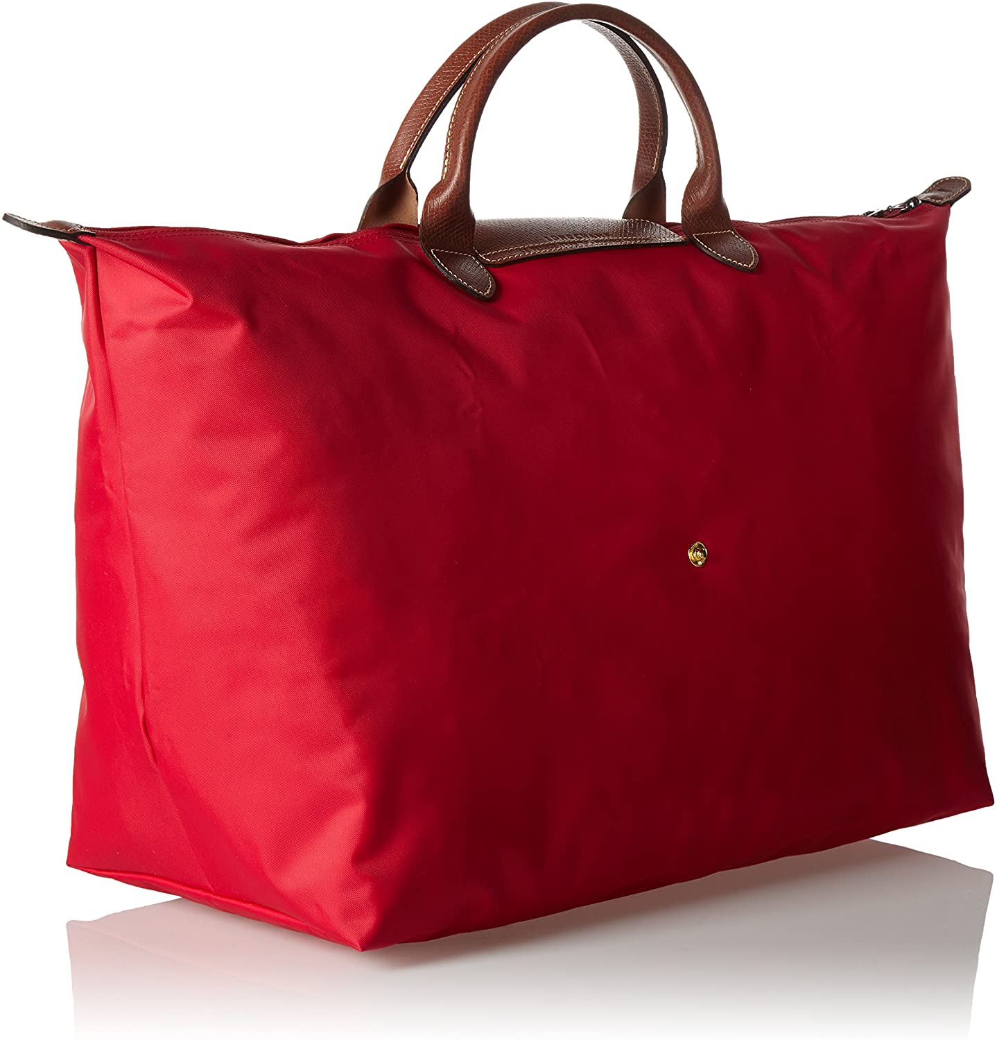 Longchamp Le Pliage Large Travel Bag, Red Garance, 17.75" x 13.75" x 9"