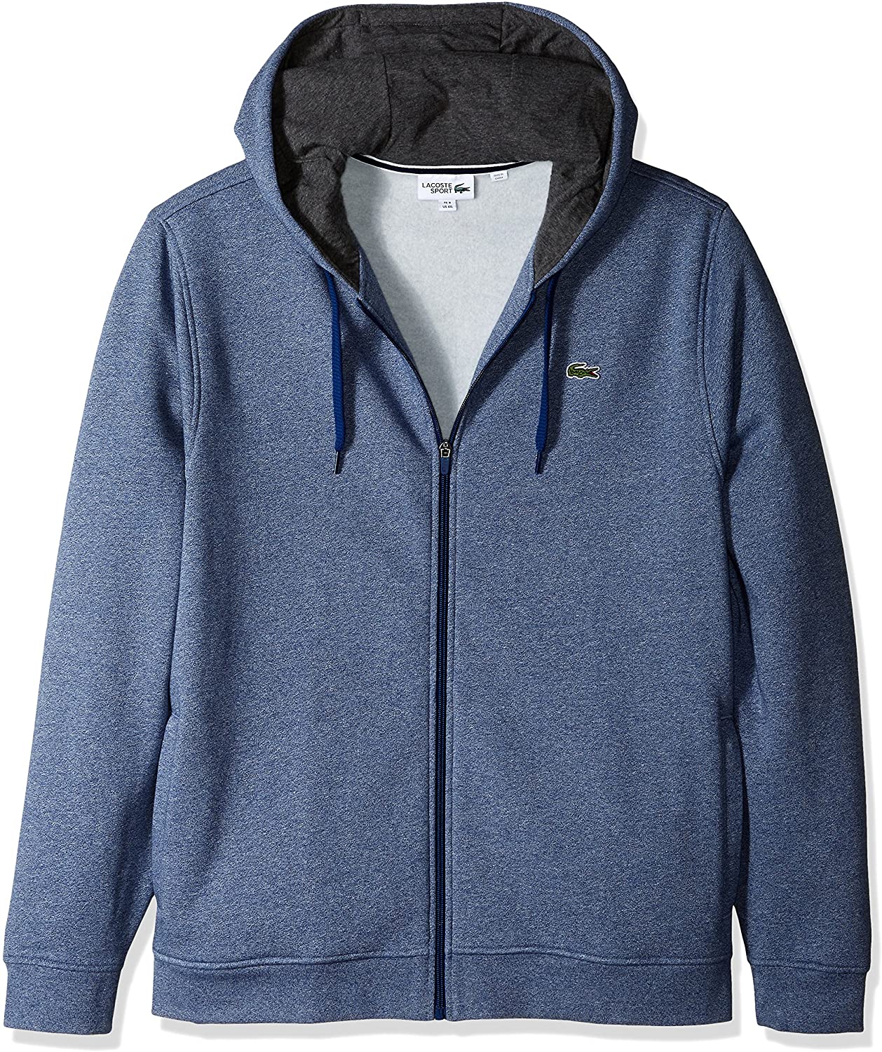 Lacoste Mens Sport Long Sleeve Fleece Full Zip Hoodie Sweatshirt