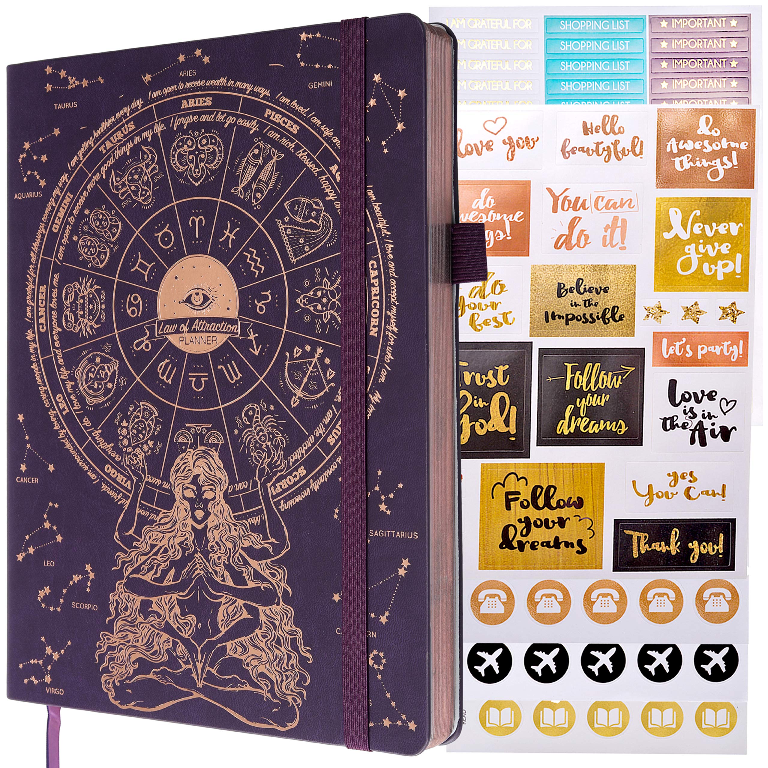 Law of Attraction Planner - Undated Deluxe Weekly, Monthly Planner