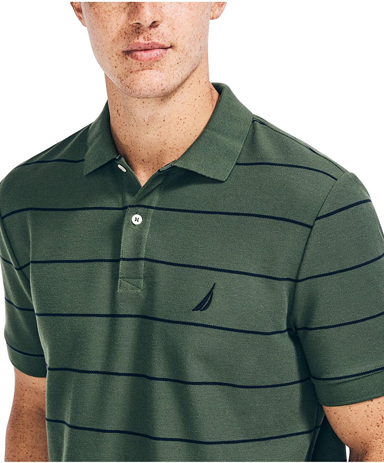 Nautica Men's Classic Short Sleeve Striped Polo T-Shirt - JOY2ESpree