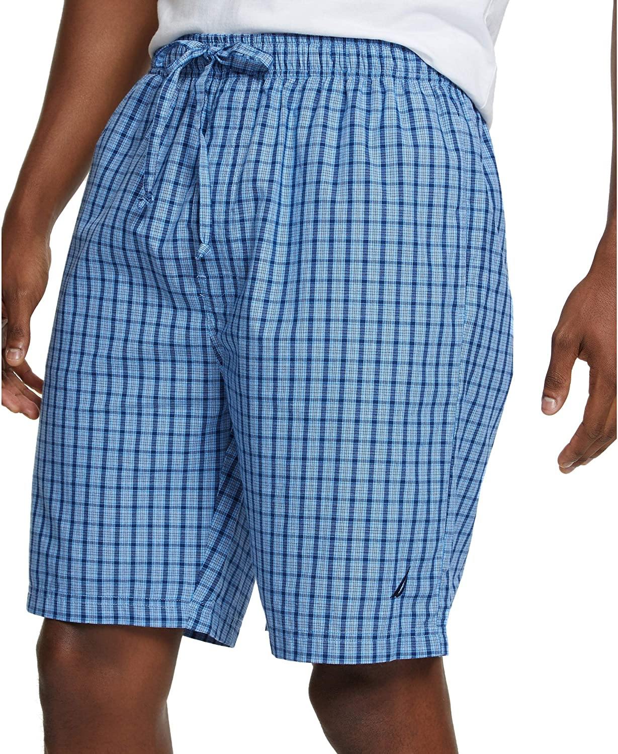 Nautica Men's Soft Woven 100% Cotton Elastic Waistband Sleep Pajama Short - JOY2ESpree