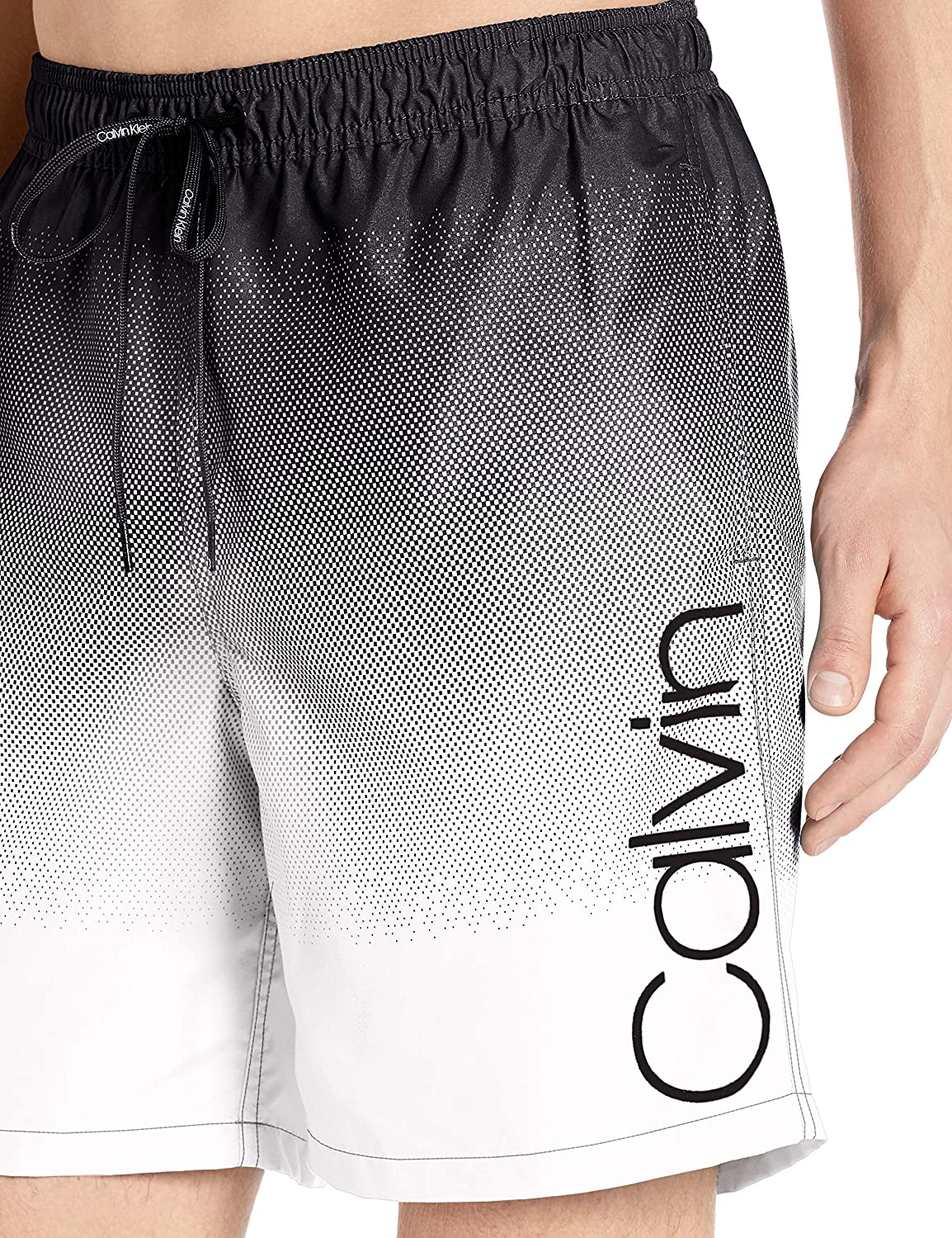 Calvin Klein Men's 7 Inch Elastic Waist Quick Dry Swim Trunk