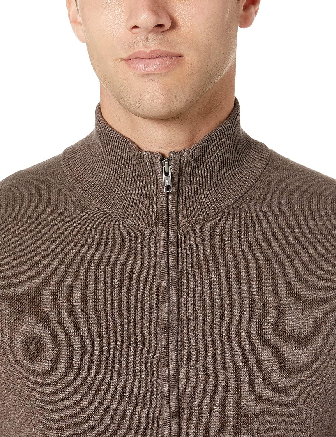 Amazon Essentials Men's Full-Zip Cotton Sweater