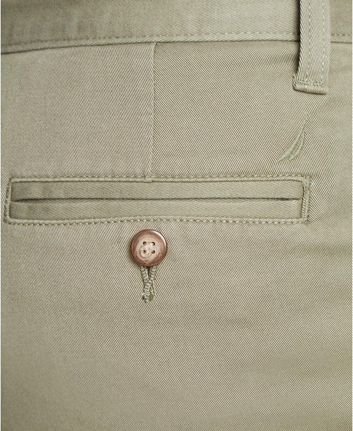 Nautica Men's Classic Fit Flat Front Stretch Solid Chino Deck Pant - JOY2ESpree