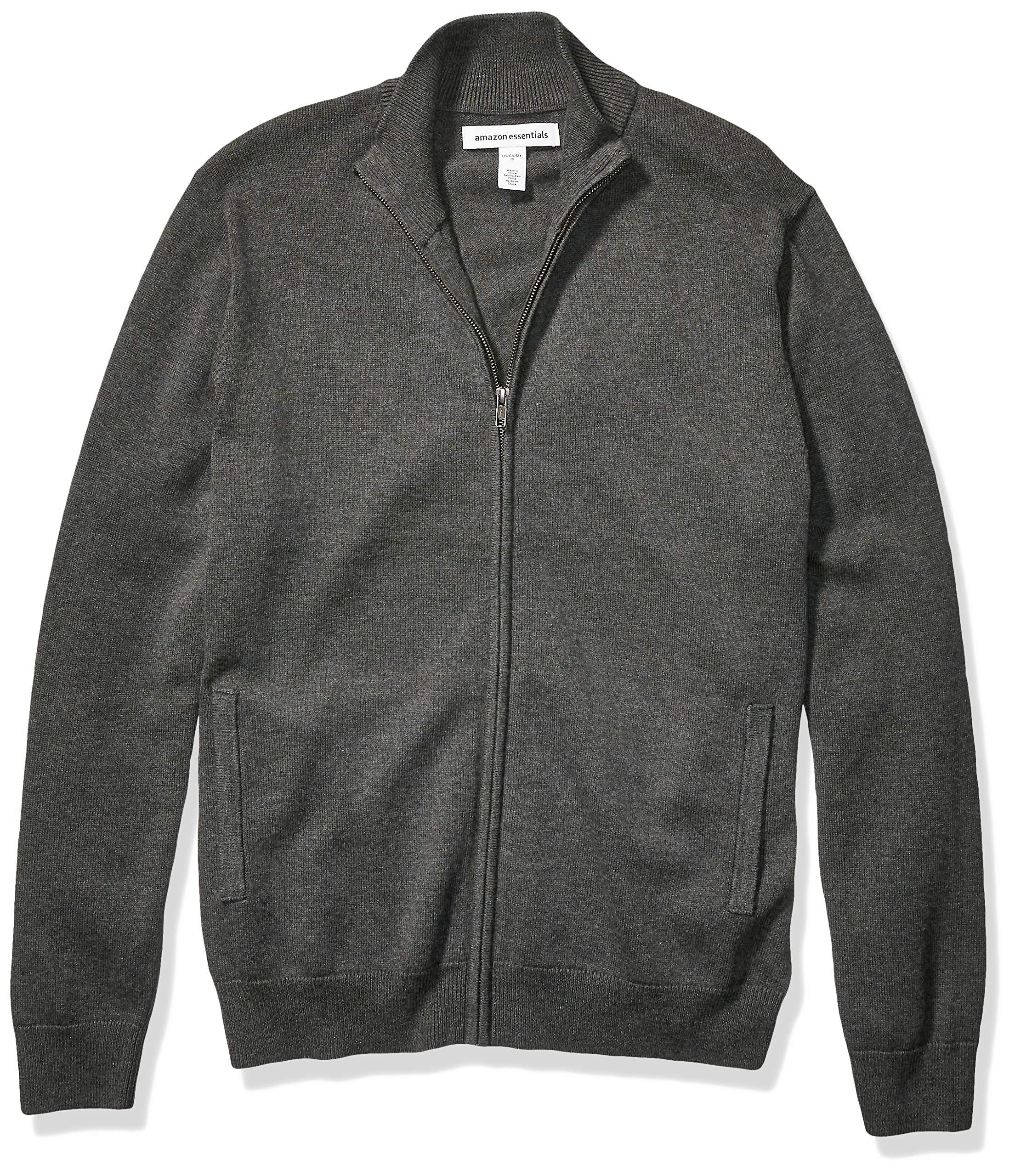 Amazon Essentials Men's Full-Zip Cotton Sweater
