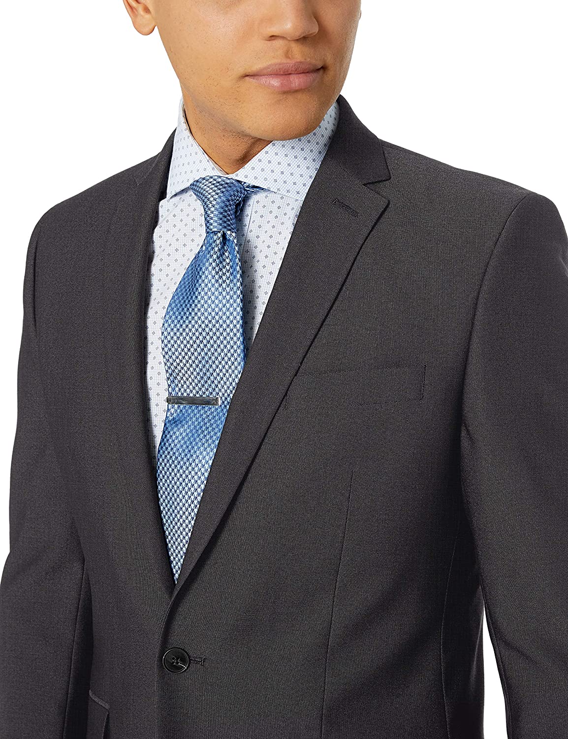 Unlisted by Kenneth Cole Men's 2 Button Slim Fit Suit with Hemmed Pant