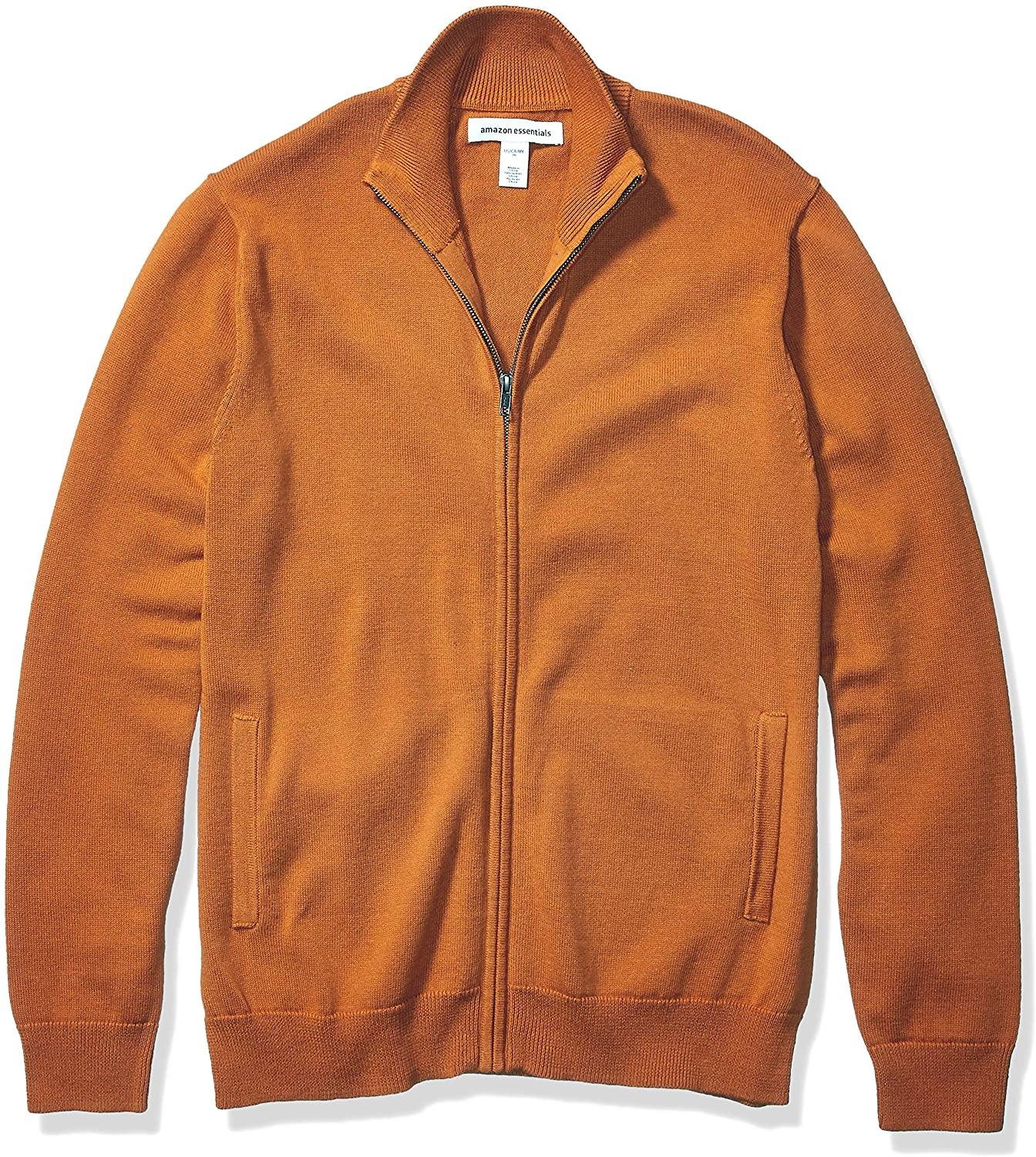 Amazon Essentials Men's Full-Zip Cotton Sweater