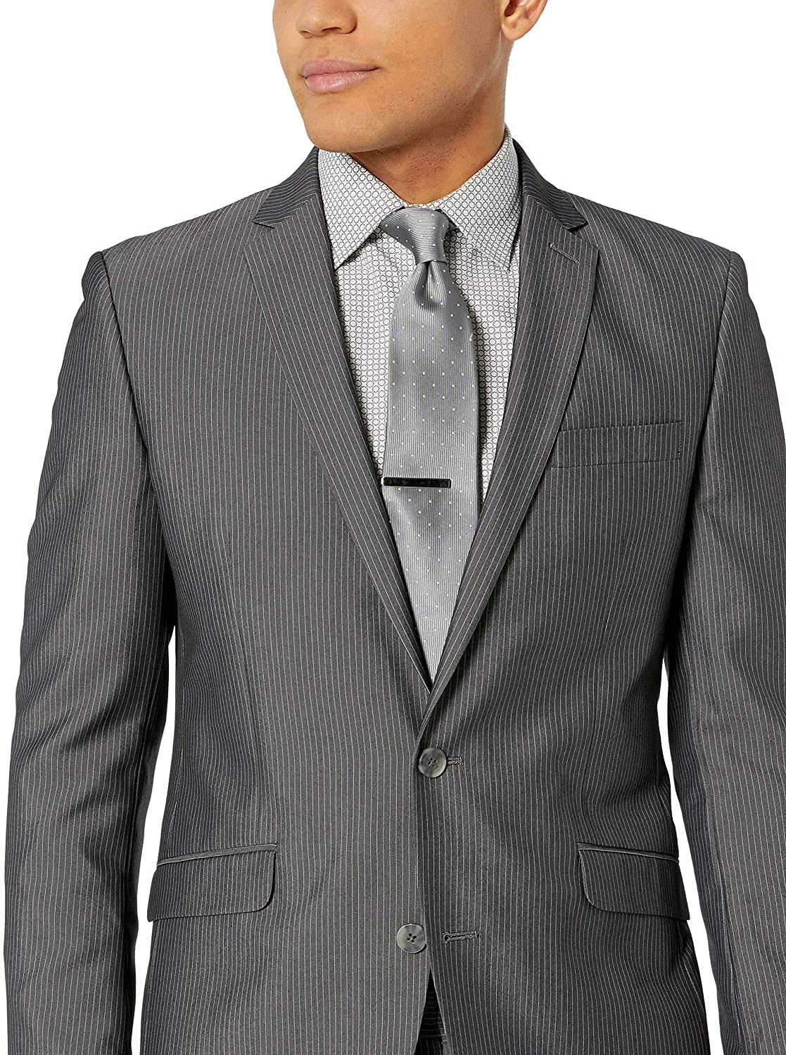 Unlisted by Kenneth Cole Men's 2 Button Slim Fit Suit with Hemmed Pant