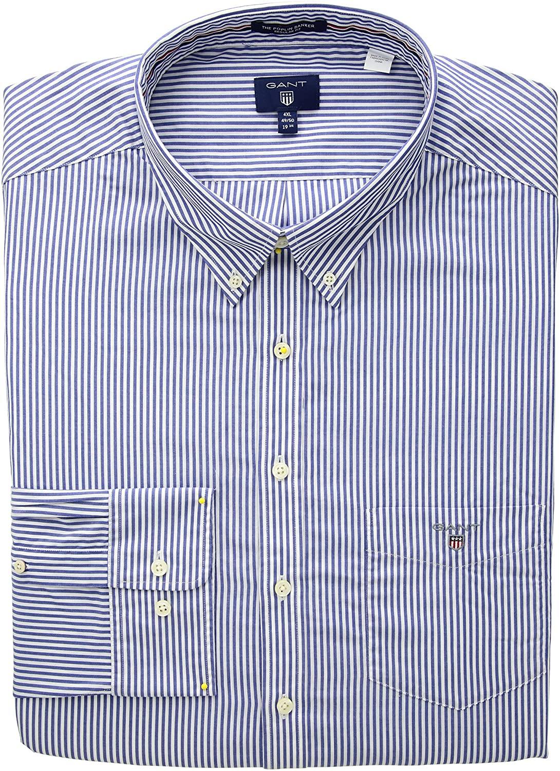 GANT Men's Classic Broadcloth Banker Stripe Shirt - JOY2ESpree