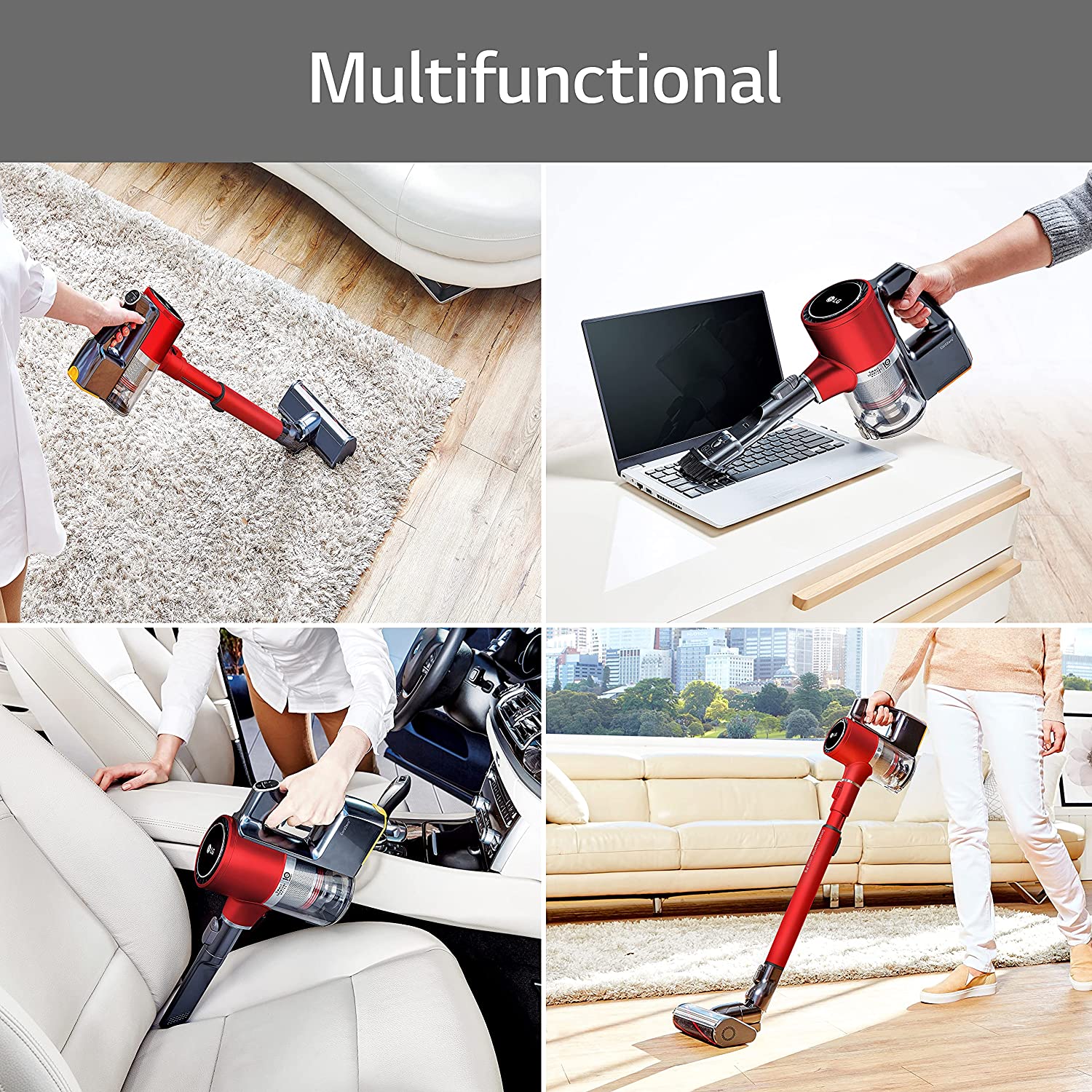 LG Cordzero A9 Ultimate, Two Batteries, for Hard-Floor, Carpet, Mattress, Car (A907GMS) Cordless Stick Vacuum, Matte Grey - JOY2ESpree