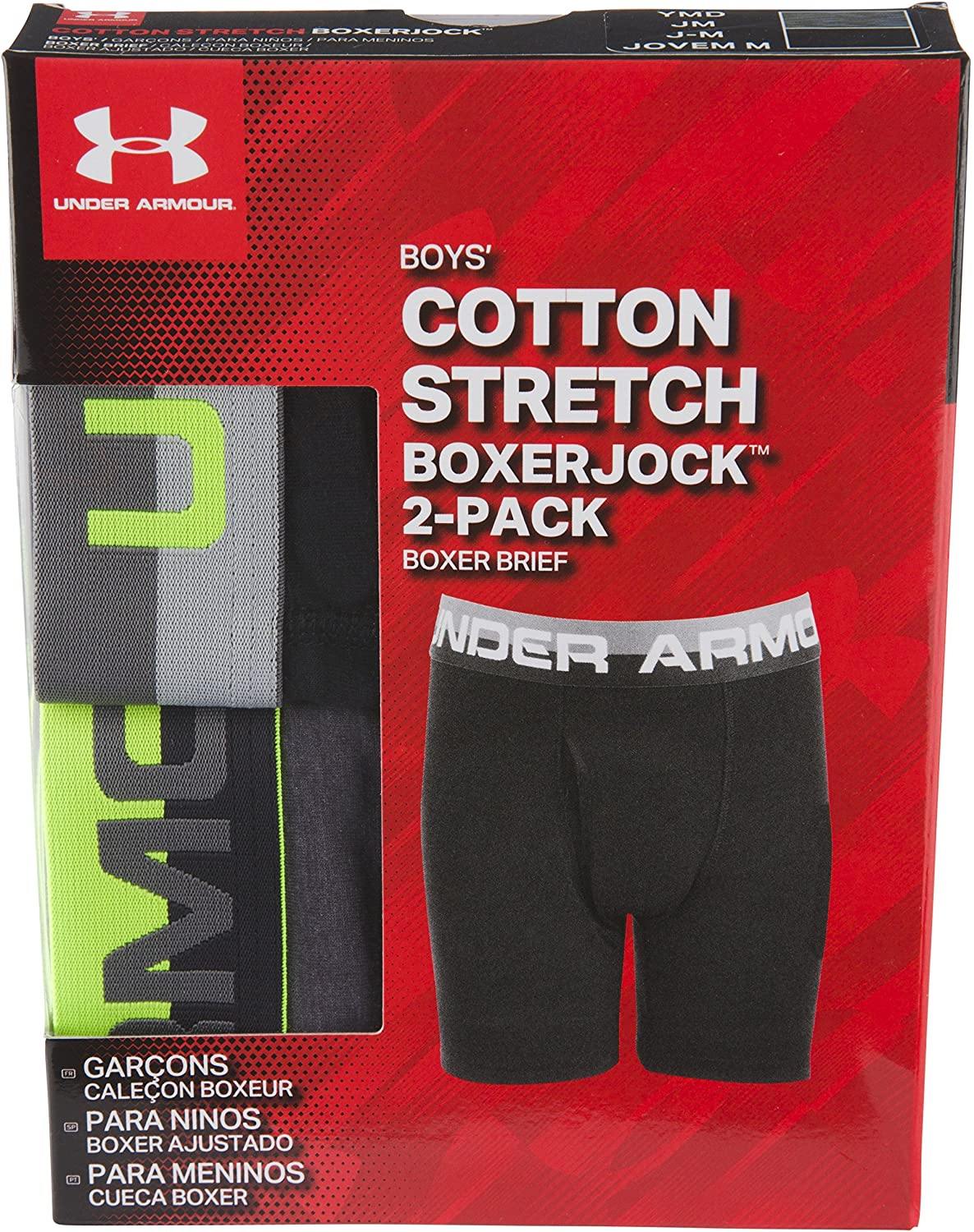 Under Armour Boys' Big Charged Cotton Stretch Boxer Jock