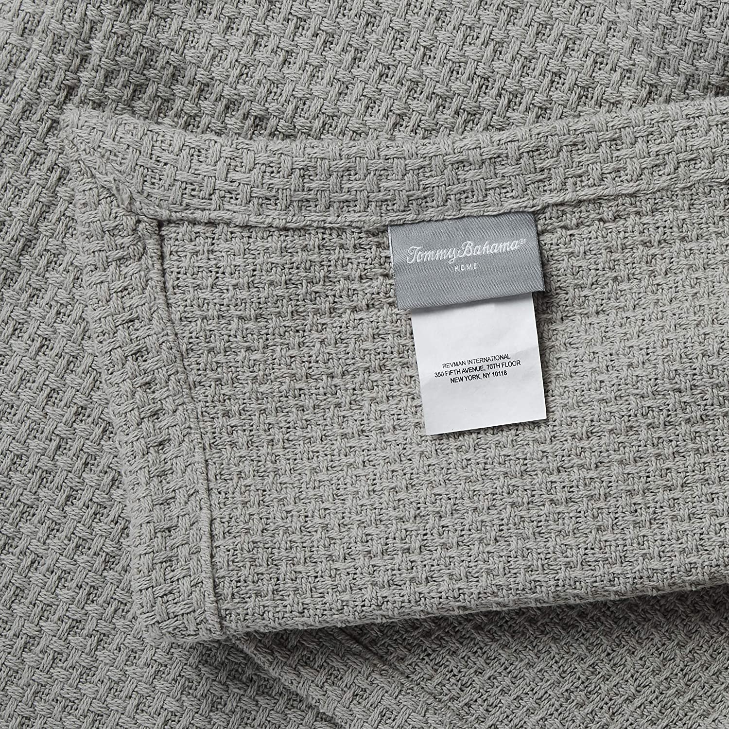 Tommy Bahama Bahama Coast Gray Cotton Blanket Pelicans