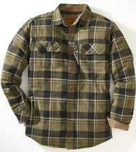 
                        
                          画像をギャラリービューアに読み込む, Venado Men's Plaid Shirt Jacket -Long Sleeved Quilt Lined Brushed Flannel Rugged Shirt
                        
                      
