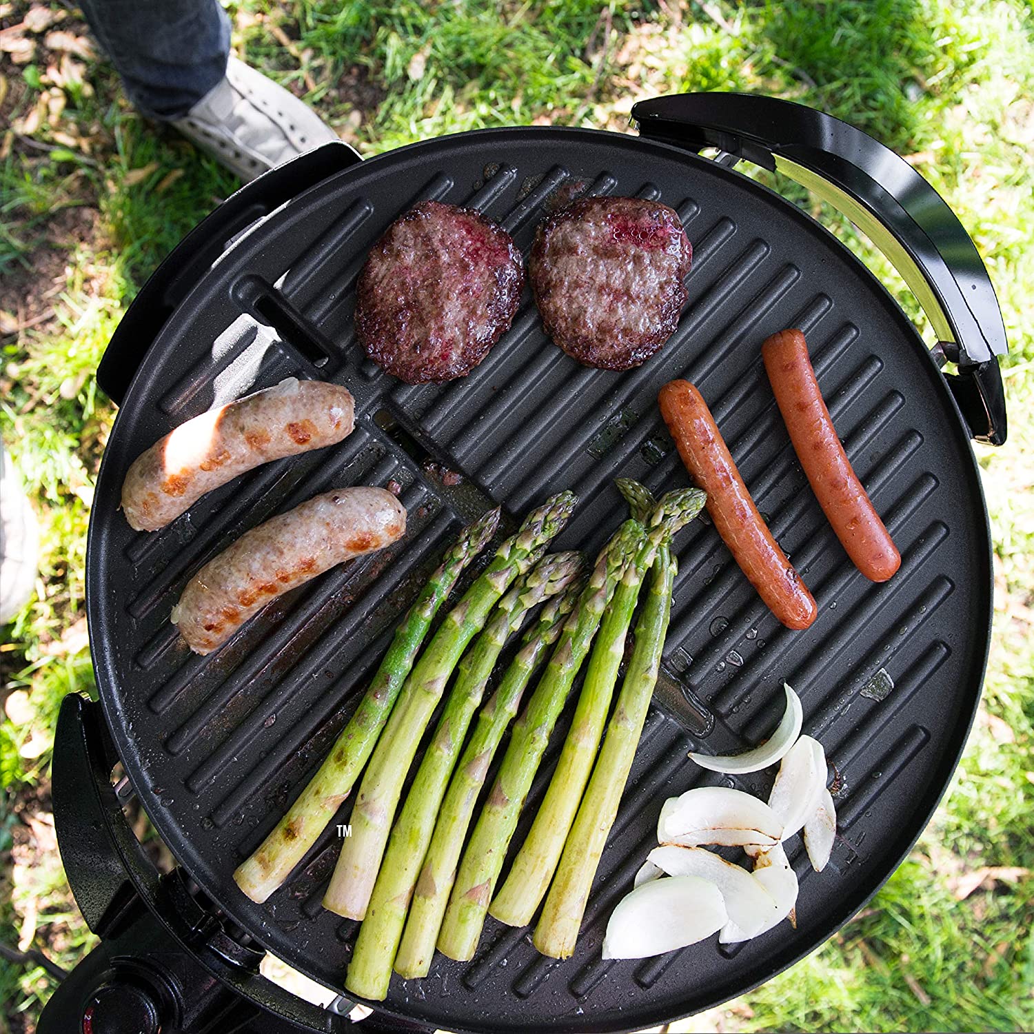 George Foreman, Silver, 12+ Servings Upto 15 Indoor/Outdoor Electric Grill, GGR50B, REGULAR - JOY2ESpree