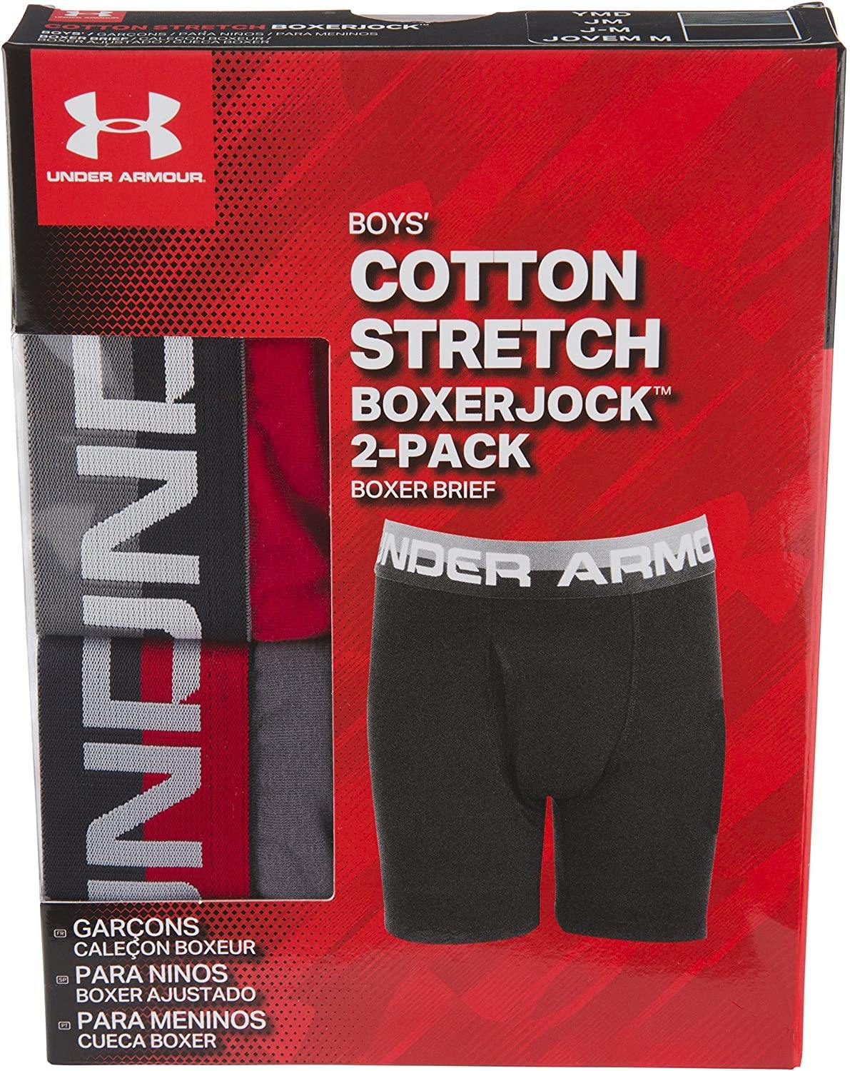 Under Armour Boys' Big Charged Cotton Stretch Boxer Jock