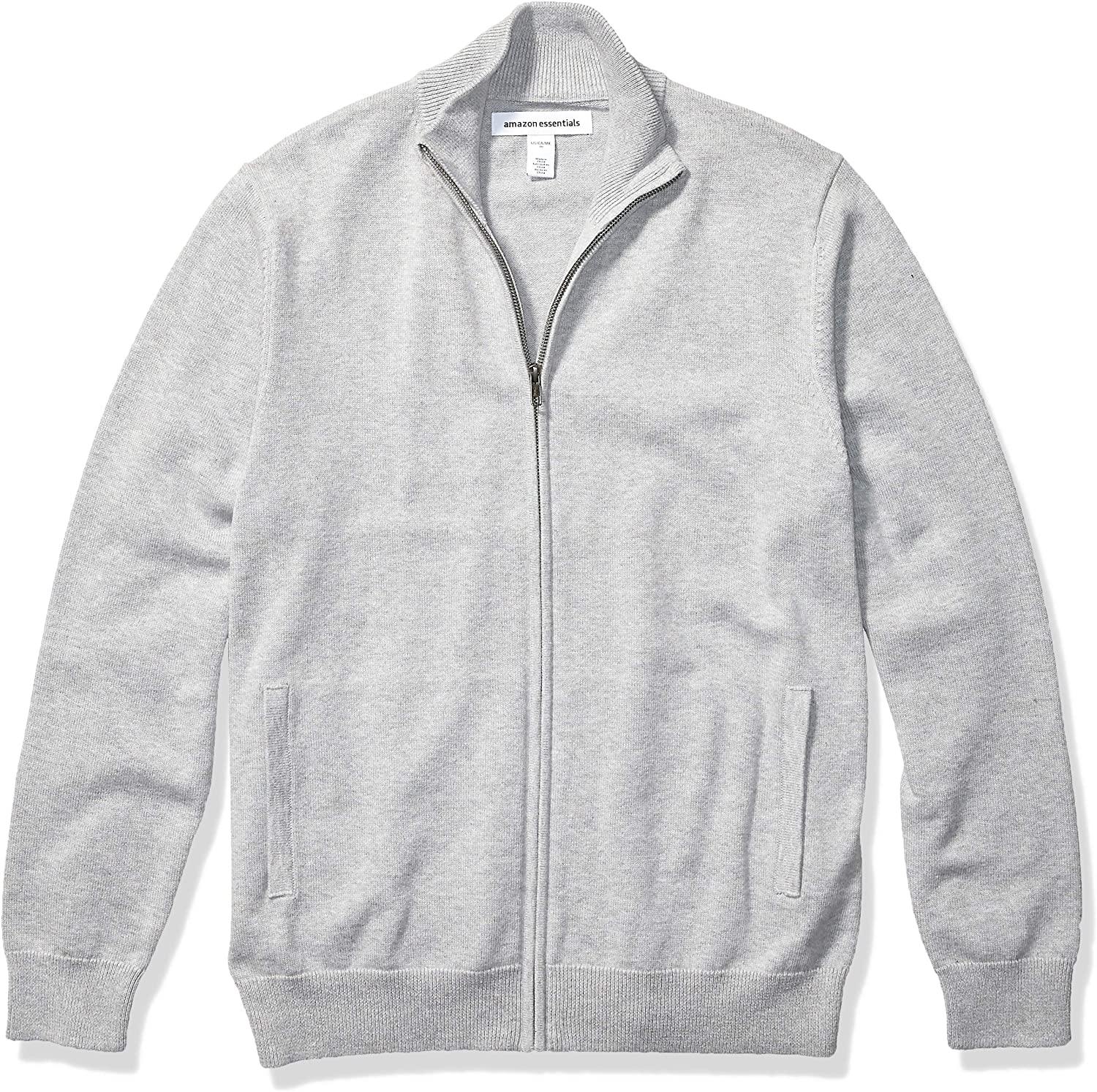 Amazon Essentials Men's Full-Zip Cotton Sweater