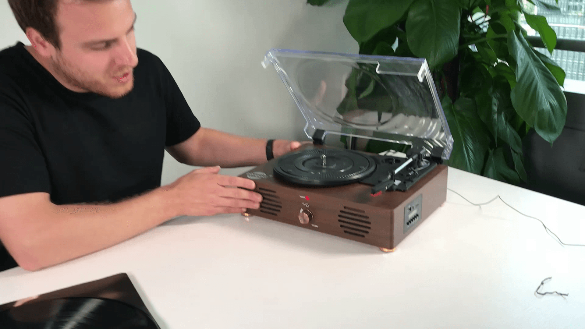 Record Player-13 in 1 Turntable with Speakers Vinyl Recording LP Bluetooth USB TF Card FM Radio Aux Input RCA Line Out and Headphone Jack - JOY2ESpree
