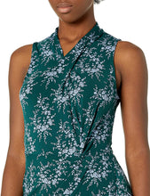 
                        
                          Muat gambar ke penampil Galeri, Amazon Brand - Lark &amp; Ro Women's Sleeveless Crossover Twist Neck Faux Wrap Dress
                        
                      