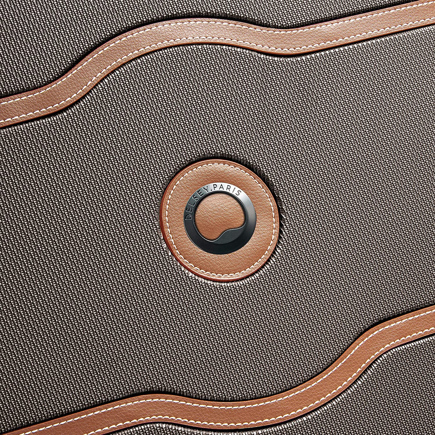 DELSEY Paris Chatelet Hardside Luggage with Spinner Wheels, Chocolate Brown, Checked-Large 28 Inch, with Brake