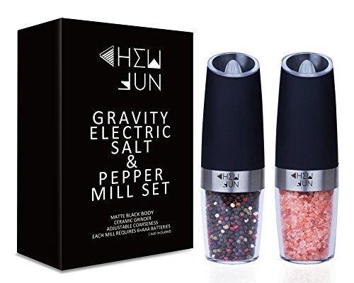 Electric Gravity Pepper Grinder or Salt Mill with Adjustable Coarseness . - JOY2ESpree