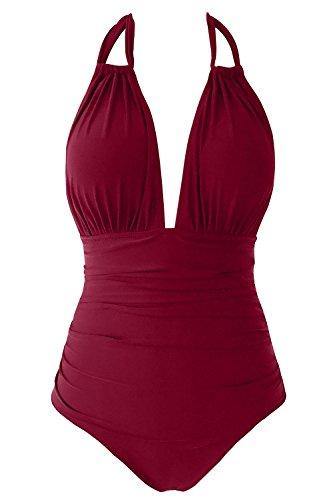 CUPSHE Women's One Piece Swimsuit Halter Tummy Control Multiway Swimwear Bathing Suits - JOY2ESpree