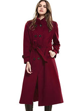 
                        
                          Load image into Gallery viewer, Escalier Women's Wool Trench Coat Winter Double-Breasted Jacket with Belts
                        
                      