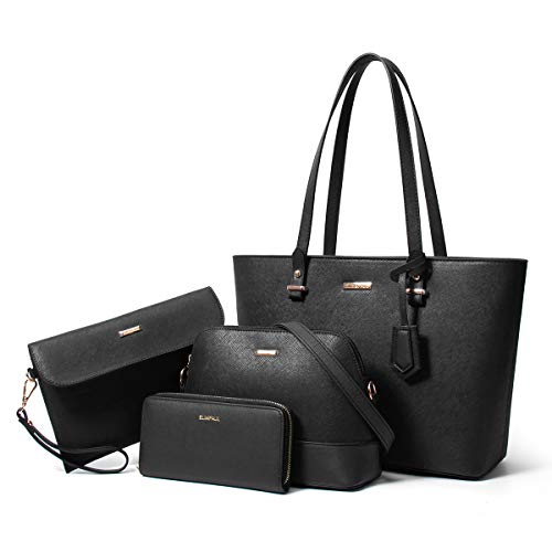 Women Fashion Handbags Wallet Tote Bag Shoulder Bag Top Handle Satchel Purse Set 4pcs
