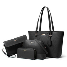 
                        
                          Load image into Gallery viewer, Women Fashion Handbags Wallet Tote Bag Shoulder Bag Top Handle Satchel Purse Set 4pcs
                        
                      