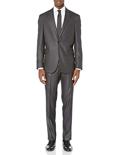 Unlisted by Kenneth Cole Men's 2 Button Slim Fit Suit with Hemmed Pant