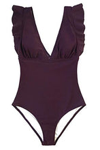 
                        
                          गैलरी व्यूवर में इमेज लोड करें, CUPSHE Women's One Piece Swimsuit V Neck Ruched Ruffle Shoulder Swimwear Bathing Suits
                        
                      
