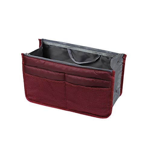Insert Bag Organizer, Bag in Bag for Handbag Purse Organizer (13 Pockets, Black)