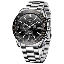 
                        
                          Muat gambar ke penampil Galeri, BENYAR Chronograph Mens Watch Quartz Movement 30M Waterproof | Leather Watch Strap
                        
                      