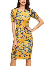 
                        
                          Load image into Gallery viewer, FORTRIC Women Printing Church Business Office Work Elegant Bodycon Pencil Dress
                        
                      