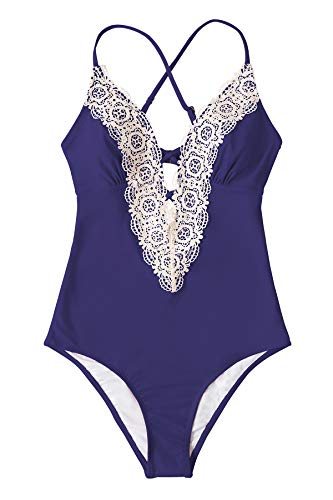 CUPSHE Fashion Women's Ladies Vintage Lace Bikini Sets Beach Swimwear Bathing Suit