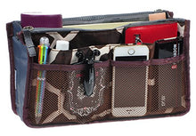 
                        
                          Load image into Gallery viewer, Vercord Purse Organizer Insert for Handbags Bag Organizers Inside Tote Pocketbook Women Nurse Nylon 13 Pockets Black Medium
                        
                      