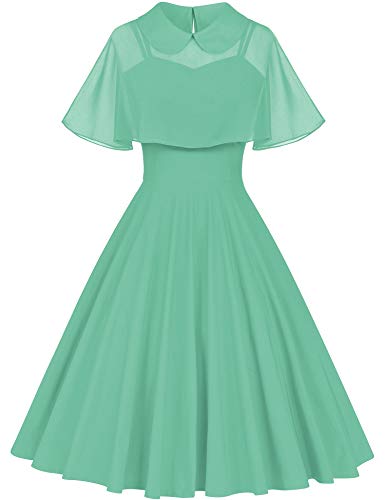 GownTown Women's 1950s Cloak Two-Piece Cocktail Dress