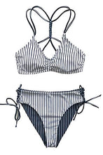 
                        
                          Load image into Gallery viewer, CUPSHE Women's Back Braided Straps Reversible Bottom Strappy Lace Up Bikini Sets
                        
                      