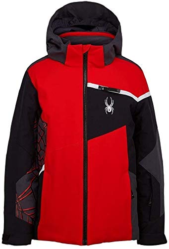 Spyder Boy’s Challenger Ski Jacket – Kids Full Zip Hooded Winter Coat