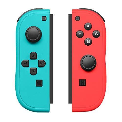 Joy-Pad Controller Compatible with Switch,Left and Right Controllers with Straps Support Wake-up Function(Blue and Green) - JOY2ESpree