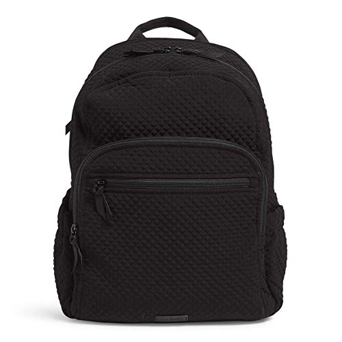 Vera Bradley Women's Microfiber Campus Backpack, Classic Navy, One Size