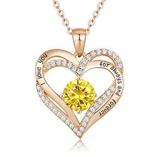 
                        
                          Cargar imagen en el visor de la galería, CDE Forever Love Heart Women Necklace 925 Sterling Silver Rose Gold Plated Birthstone Pendant Necklaces for Women - JOY2ESpree
                        
                      