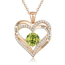 
                        
                          Cargar imagen en el visor de la galería, CDE Forever Love Heart Women Necklace 925 Sterling Silver Rose Gold Plated Birthstone Pendant Necklaces for Women - JOY2ESpree
                        
                      