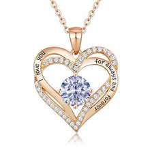 
                        
                          Cargar imagen en el visor de la galería, CDE Forever Love Heart Women Necklace 925 Sterling Silver Rose Gold Plated Birthstone Pendant Necklaces for Women - JOY2ESpree
                        
                      