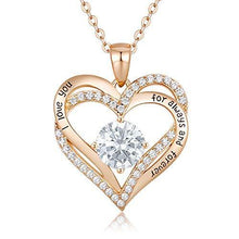 
                        
                          Cargar imagen en el visor de la galería, CDE Forever Love Heart Women Necklace 925 Sterling Silver Rose Gold Plated Birthstone Pendant Necklaces for Women - JOY2ESpree
                        
                      